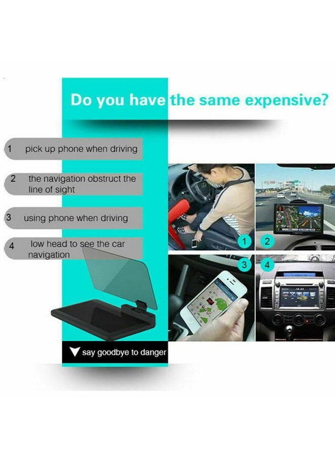 MACHSWON 6" Screen Universal Car HUD Head Up Display Projector Phone Navigation GPS Holder - Image 4