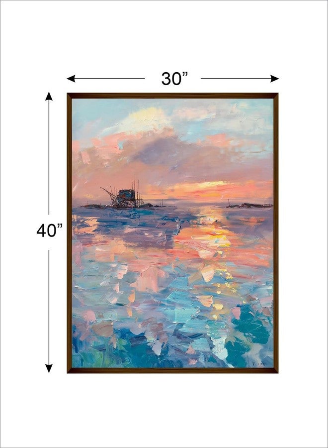 Artsense Painting for wall decoration Abstract wall painting for living room big size painting for home decoration with frame-Multicolor/30x40 inches/(76x101 cm) - Image 2