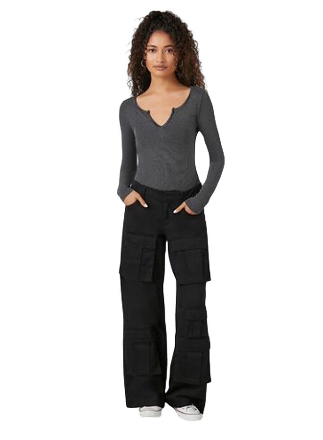 FOREVER 21 Seamless Split-Neck Bodysuit - Image 1