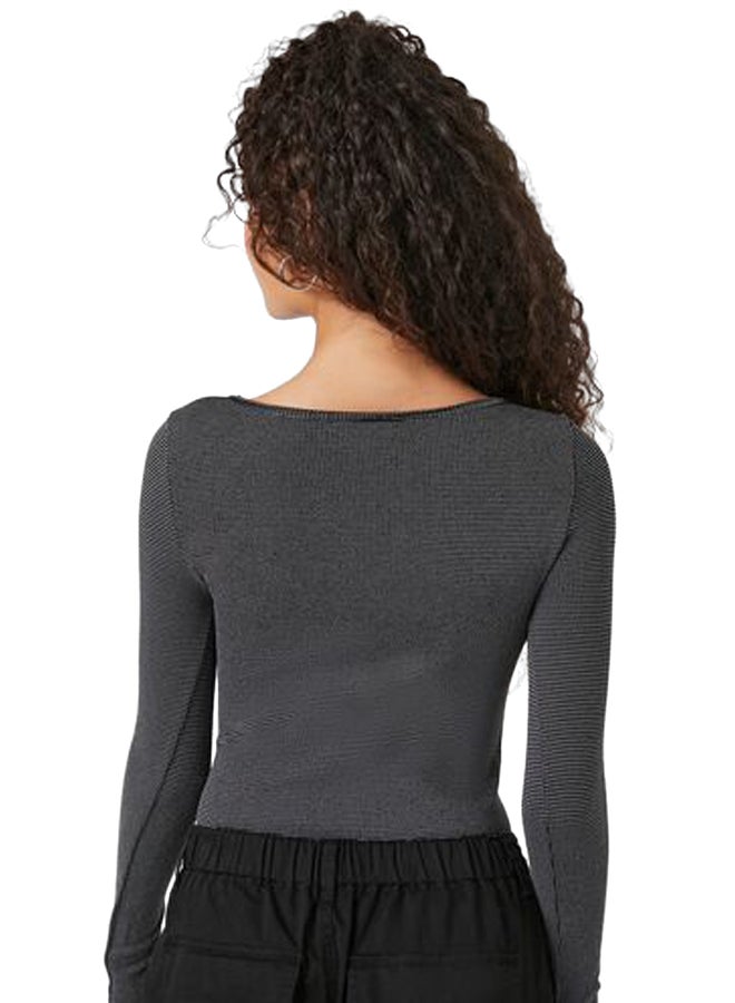 FOREVER 21 Seamless Split-Neck Bodysuit - Image 4