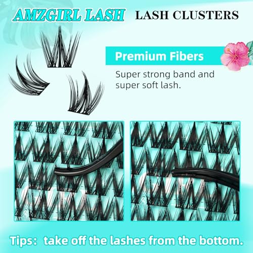 AMZGIRL LASH Lash Clusters Manga 140Pcs Eyelash Cluster Wet Look UltraThin Lash Band Eyelashes Extensions Spiky Anime Wide Span LashesPuppyC10mm - Image 3