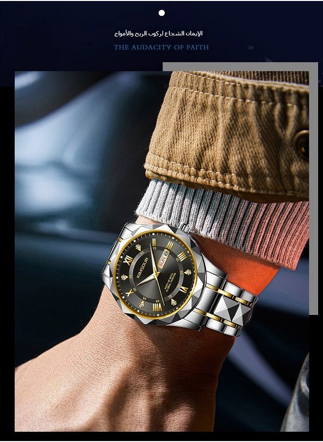 KIMSDUN - Watch Men's Waterproof Sports Chronograph Men's Watch Multifunctional Luxury Fashion Quartz Business Classic Watch Calendar Men's Gift - Image 1