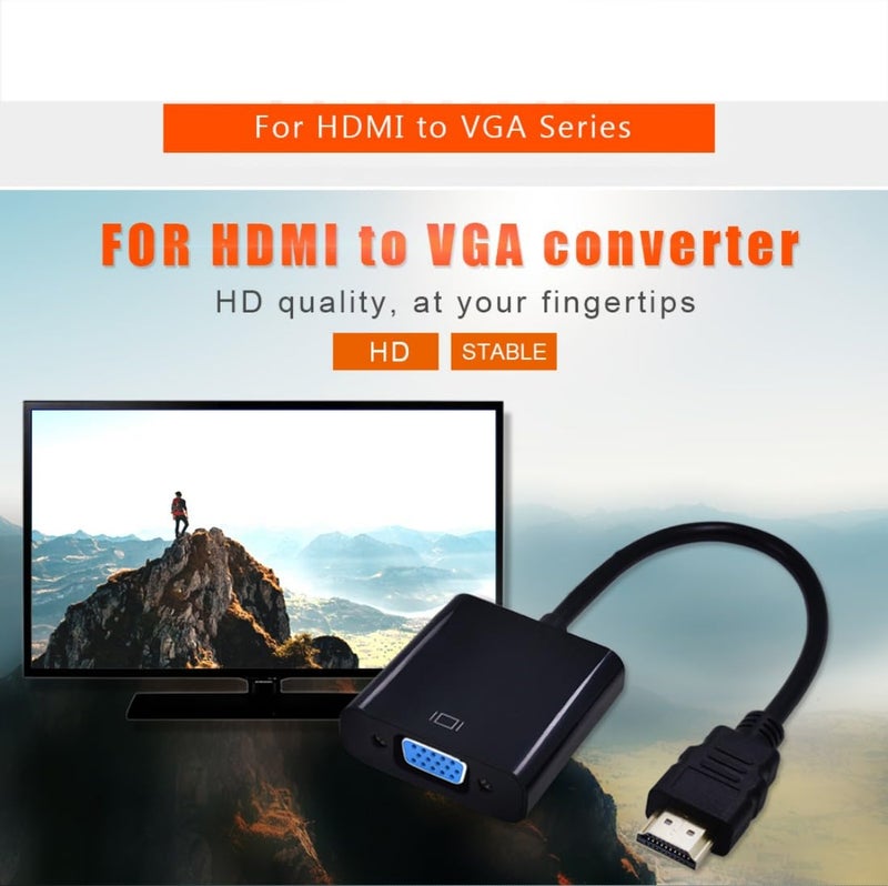Chenyang HDMI to VGA Adapter, Gold-Plated HDMI Male to VGA Female Cable Adapter with Micro/Mini HDMI Converter for Computer, Desktop, Laptop, Monitor, Projector - Image 2