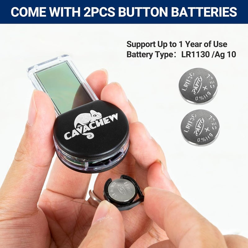 مقياس حرارة ورطوبة مغناطيسي للزواحف، مقياس حرارة ورطوبة رقمي للحوض مع شاشة LCD، ملحقات قياس درجة الحرارة والرطوبة للموطن لتنين الملتحي، الثعبان، السرطان الناسك، الوزغة - Image 4