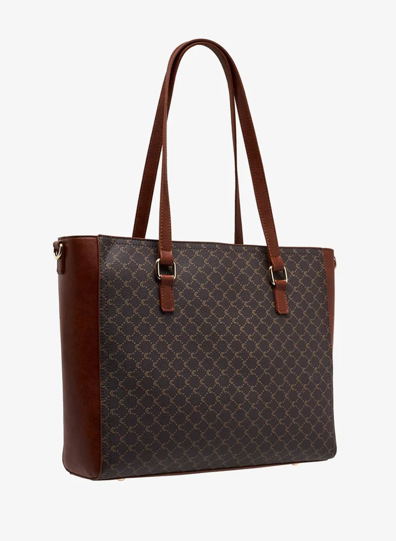 Le Confort  Women Monogram Print Tote Bag with Clutch and Pouch for Women | Best Price UAE