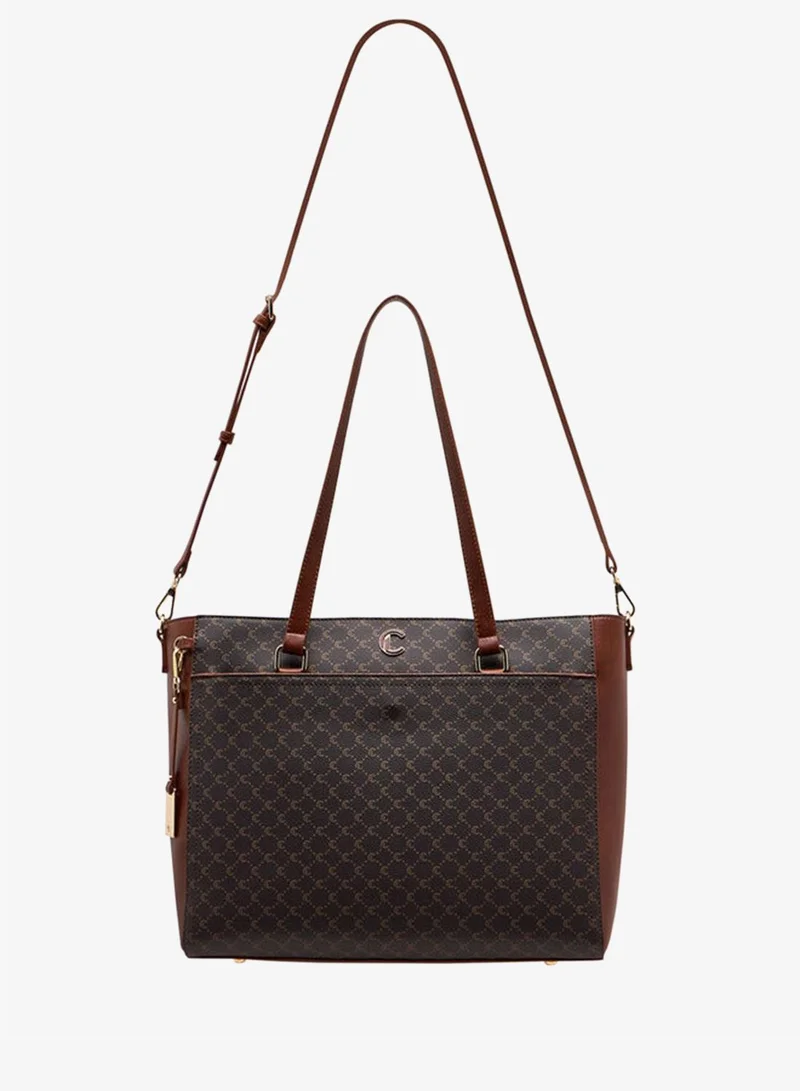 Le Confort  Women Monogram Print Tote Bag with Clutch and Pouch for Women | Best Price UAE