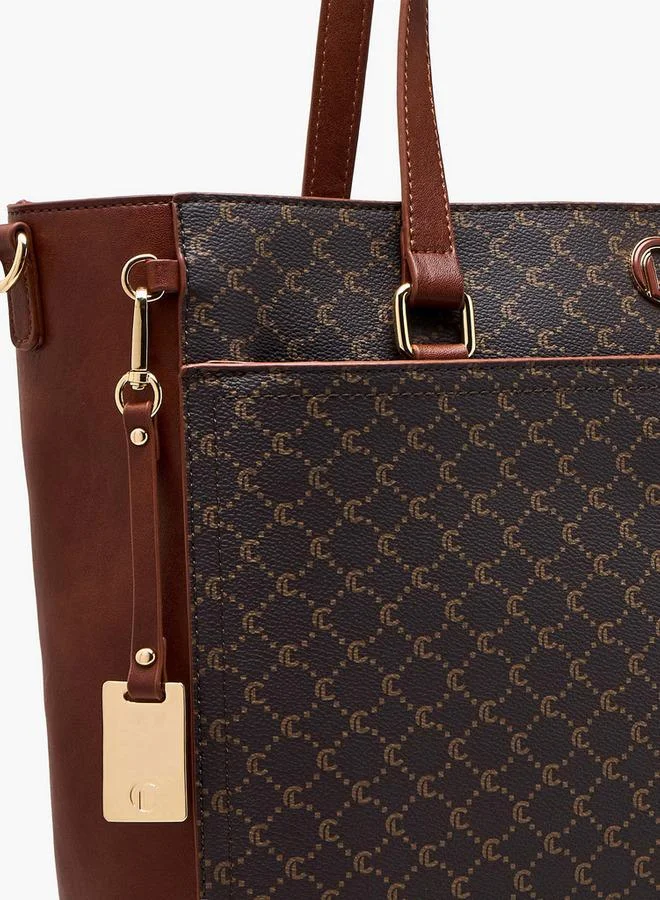 Le Confort  Women Monogram Print Tote Bag with Clutch and Pouch for Women | Best Price UAE