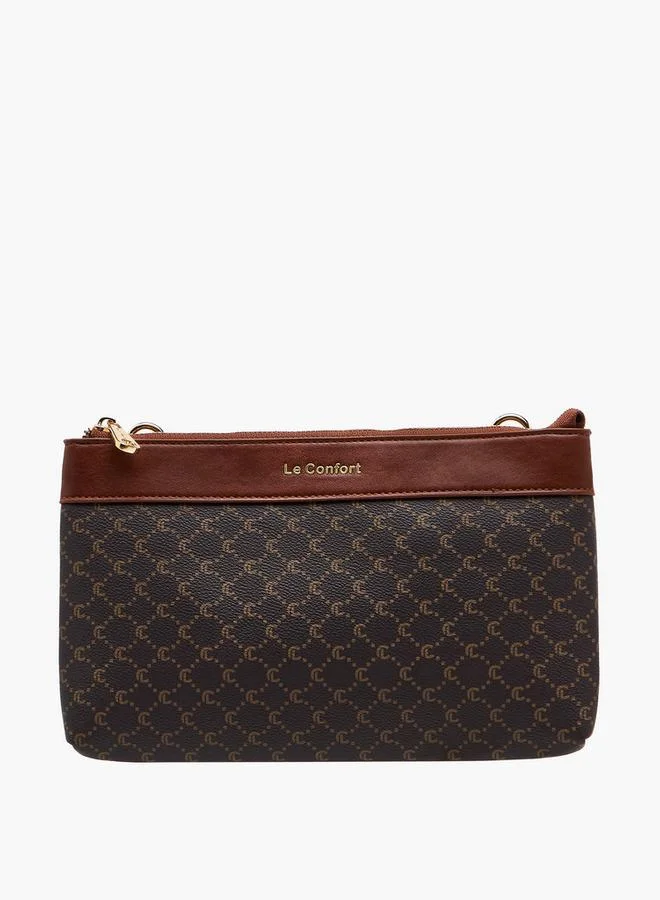 Le Confort  Women Monogram Print Tote Bag with Clutch and Pouch for Women | Best Price UAE