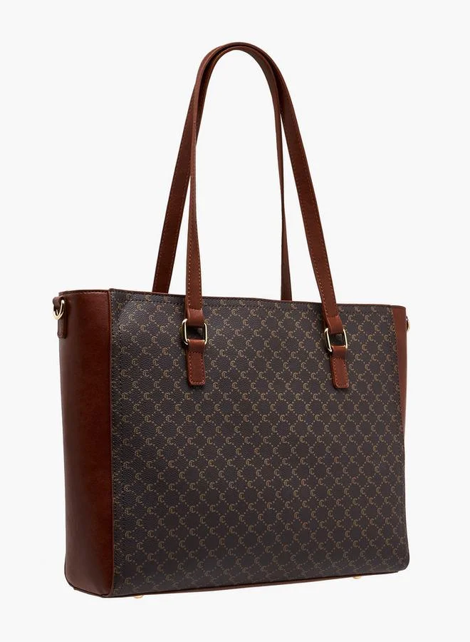 Le Confort  Women Monogram Print Tote Bag with Clutch and Pouch for Women | Best Price UAE