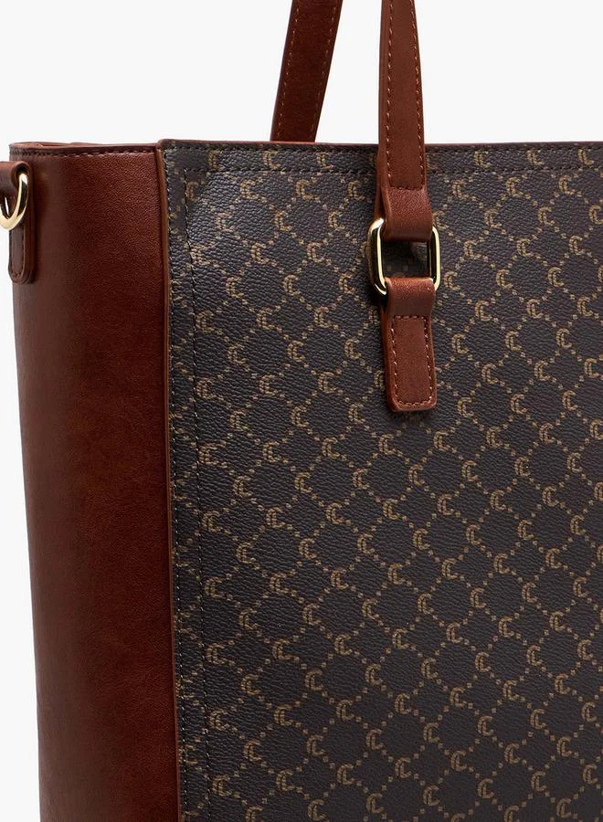 Le Confort  Women Monogram Print Tote Bag with Clutch and Pouch for Women | Best Price UAE
