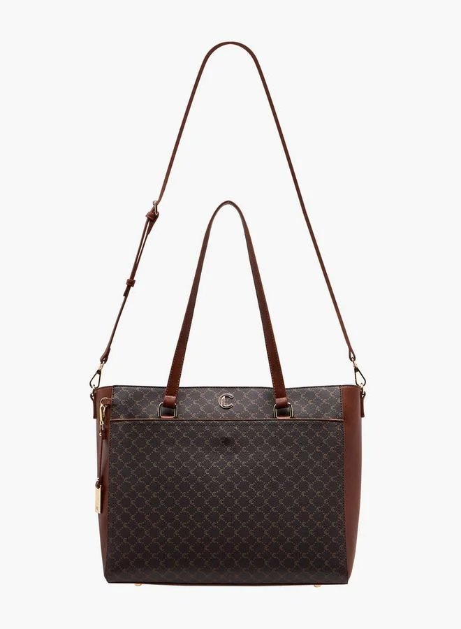 Le Confort  Women Monogram Print Tote Bag with Clutch and Pouch for Women | Best Price UAE