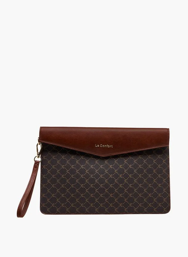 Le Confort  Women Monogram Print Tote Bag with Clutch and Pouch for Women | Best Price UAE