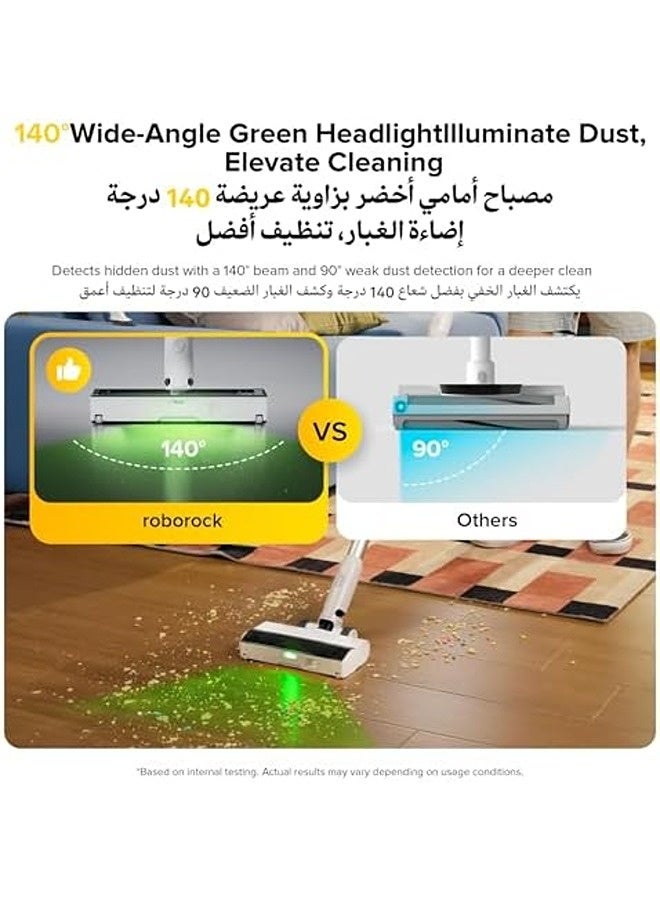 roborock H60 Cordless Stick Vacuum Cleaner – 115AW Powerful Suction, 60-Min Runtime, 90° Bendable Tube, LED Dust Detection, Anti-Tangle Brush - Image 4