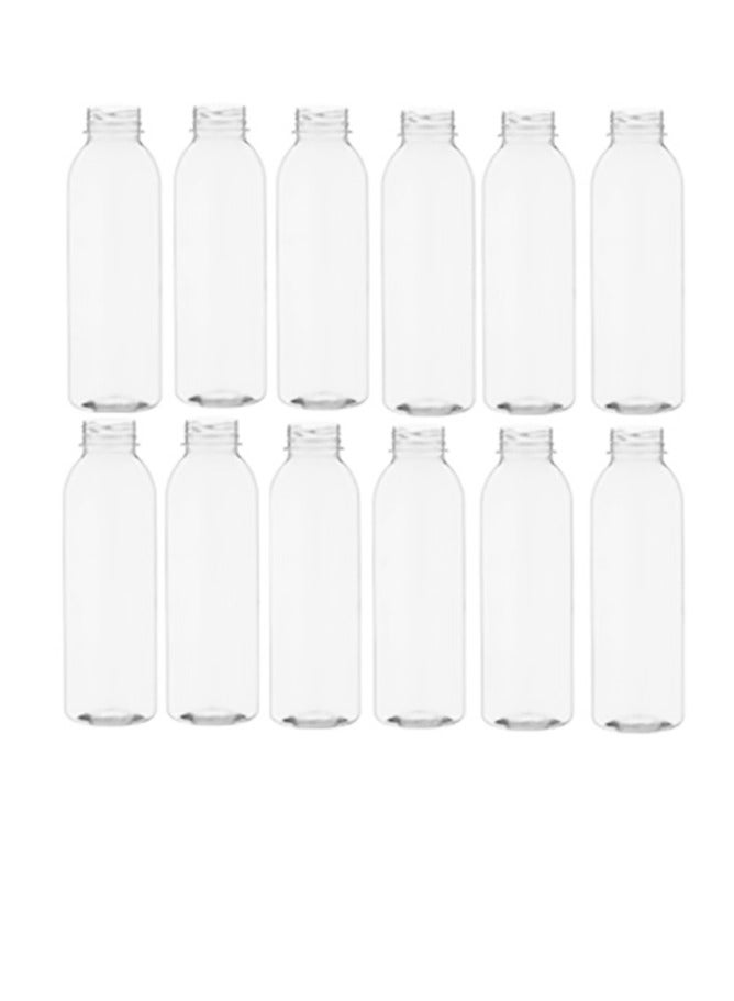 8pcs 100ml round Plastic Juice Bottles with Caps, Empty Clear Plastic Bottles Bulk with Black Tamper Evident Lids for Juicing, Smoothie and Other Drinks Beverage