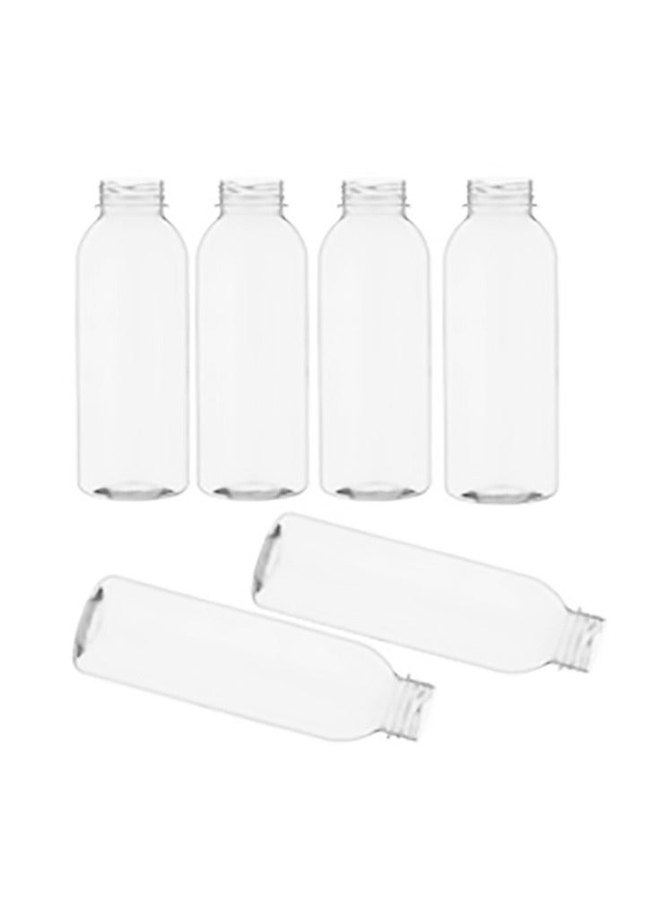 8pcs 100ml round Plastic Juice Bottles with Caps, Empty Clear Plastic Bottles Bulk with Black Tamper Evident Lids for Juicing, Smoothie and Other Drinks Beverage
