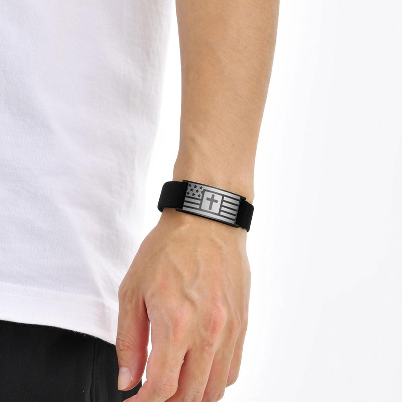 VNOX Personalized Religious Jewelry-Engraved Inspirational Christian Faith Bible Verse Quote Wristbands Elegant Link Bracelet Encouragement Gift,Cassic Watch Band Strap Design - Image 3