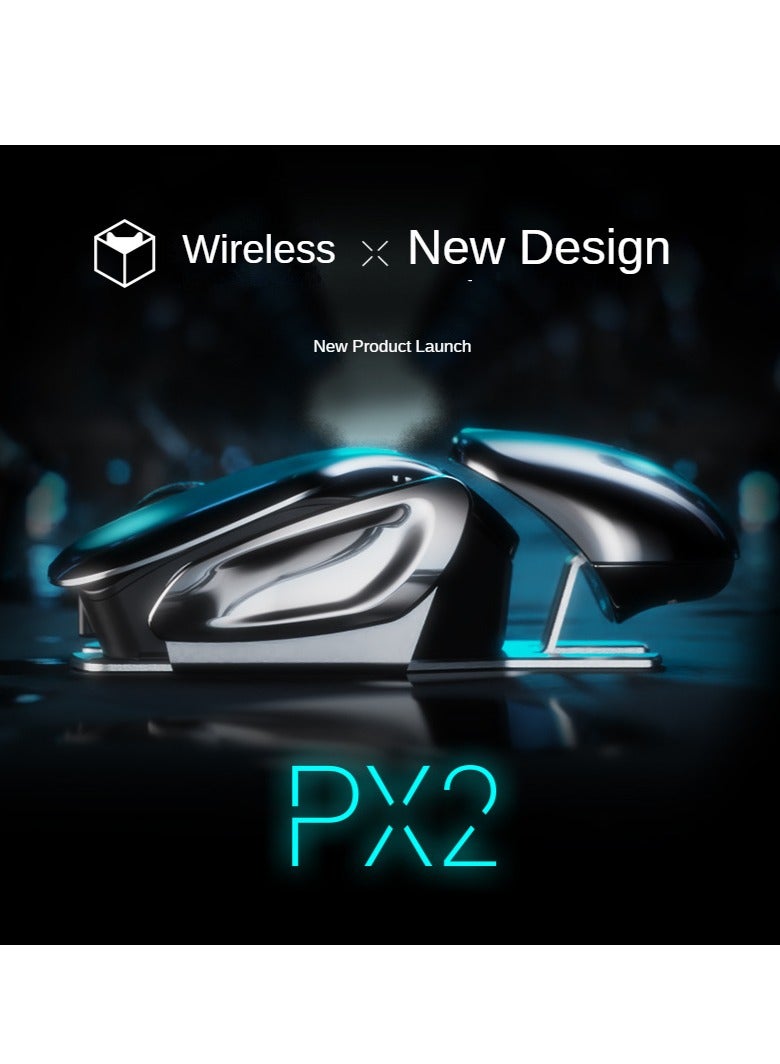 Wireless Metal Mouse, Waterproof Rechargeable Silent Mouse, Ergonomic Design Durable Gaming Mouse, Comfortable Grip Office Mouse With 6 Buttons For Computer Laptop, (1pc, Black) - Image 3