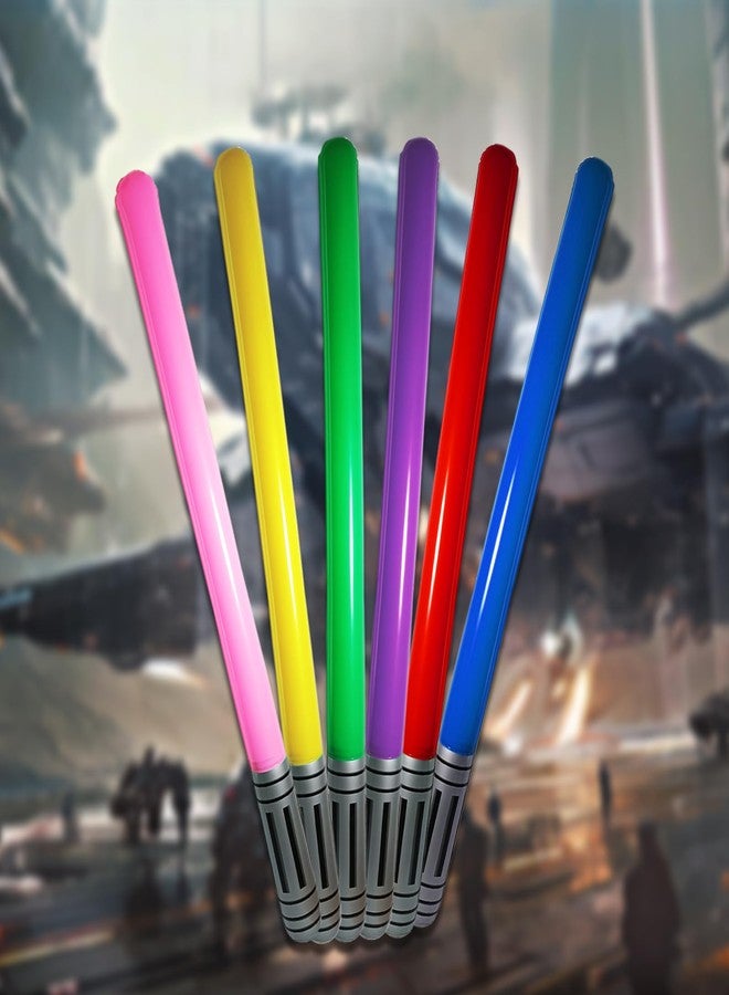 EaciTown 6 Pcs Inflatable Light Saber Sword Ballon Inflatable Lightsaber Swords for Star Themed Birthday Party Goodie Bag Stuffers Halloween Knight Cosplay Accessory - Image 3
