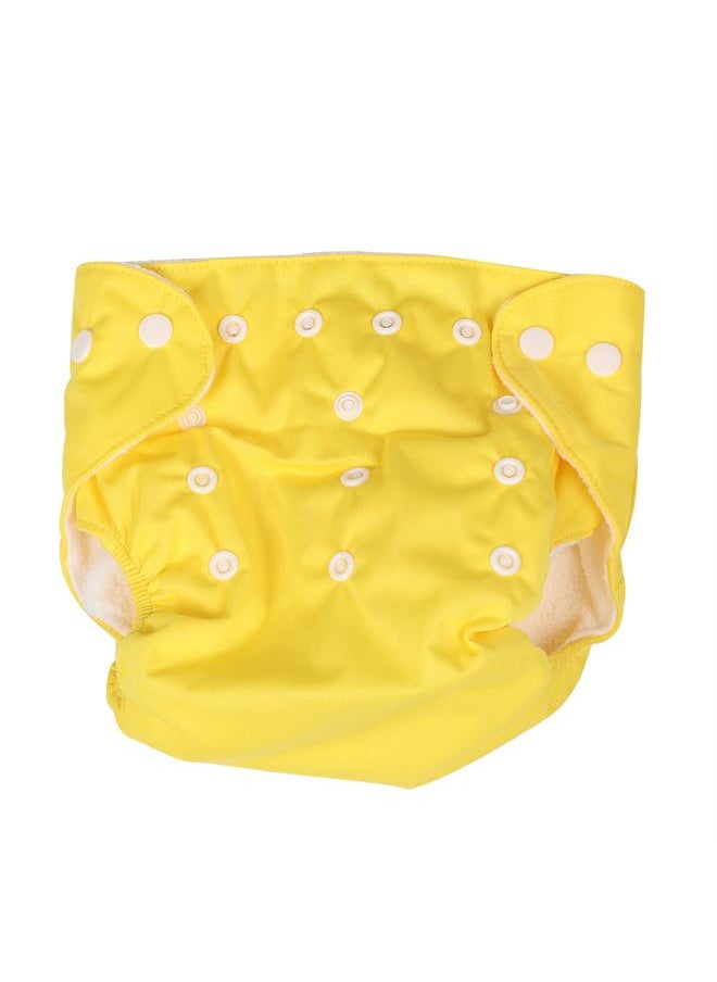 Thoraya Soft Comfortable Breathable Adjustable Baby Pant Button Cloth Diaper for 0-2 Years Old Yellow  - Image 1