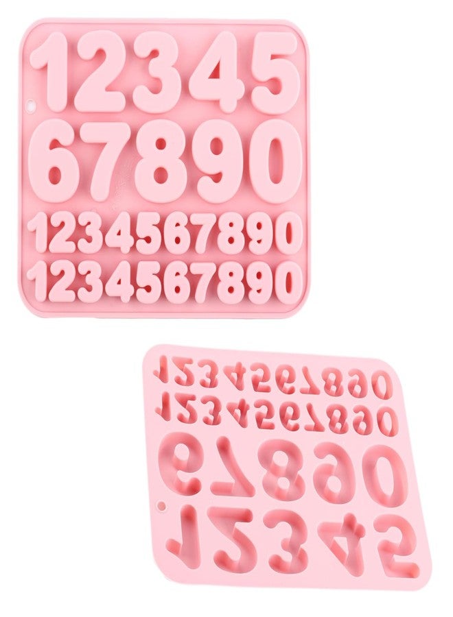 EUGFI 2 Pack Silicone Number Molds - 30 Cavity Medium & Small 0-9 Digit Mold for Baking, Chocolate, Candy, Cupcake, Soap, Clay DIY Decorations (3D Numbers, Reusable & Flexible)" - Image 4