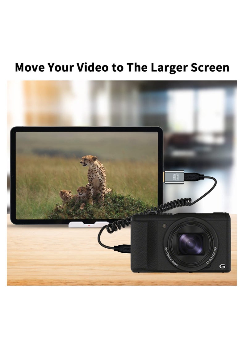 Excefore 2 Pack Mini HDMI to Micro HDMI Adapter, Mini HDMI Male to Micro HDMI Female Convertor Adapter, 3D 4K@60Hz, Suitable for Camera, Monitor, Laptop, Projector, UltraHD - Image 5