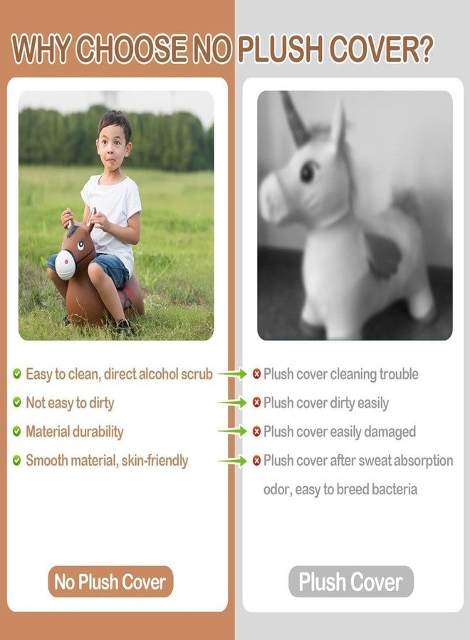 Rexez Inflatable Jumping Horse Toy with Air Pump - Bouncy Ride-On Hopper for Kids, Durable PVC Jumping Animal for Indoor & Outdoor Play - Image 5
