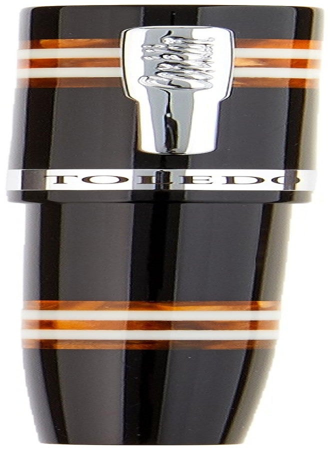 Conklin Toledo Fountain Pen in Black with Orange and White Ring Segments - Stub Nib - Premium Writing Instrument with Unique Design - Image 1