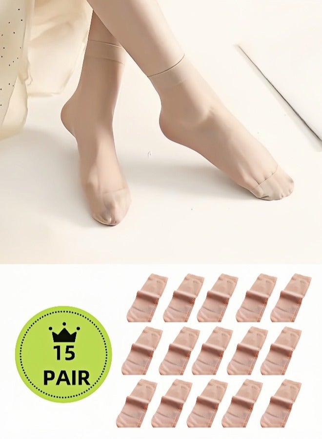 ARUWA 15 pairs women's ankle high sheer socks - lightweight anklet stockings  - Image 1