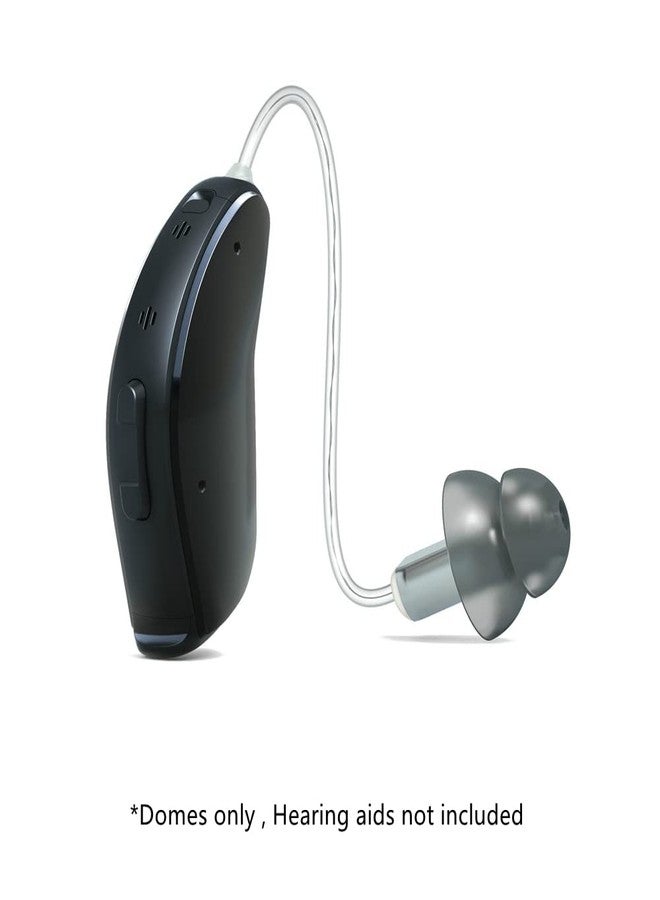 AroneMom Hearing Aids Domes Small Medium Large Size for Resound Sure Fit RIC RITE and Open Fit BTE Hearing Amplifier Smoky Power Domes Invisible Ear Tip Medium 10 Counts - Image 2