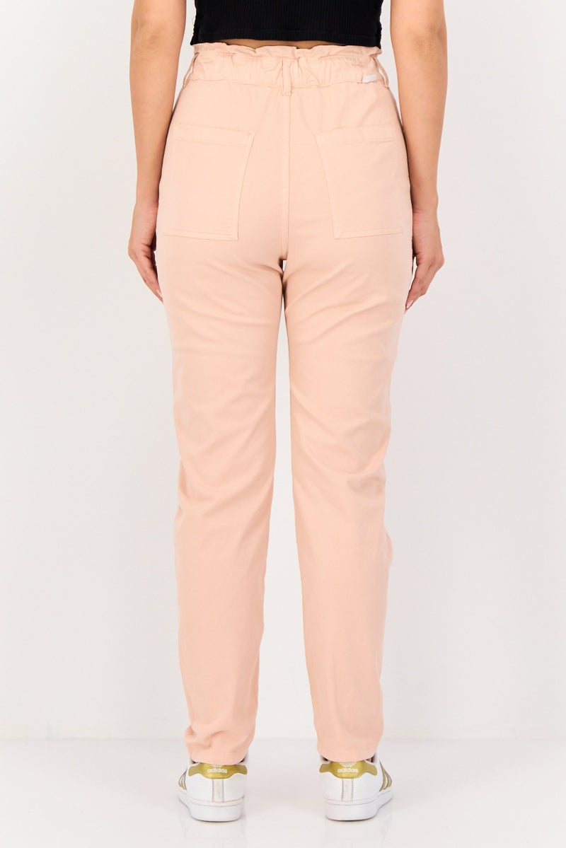 Reiko Women Regular Fit Solid Straight Leg Pants, Dusty Pink - Image 3