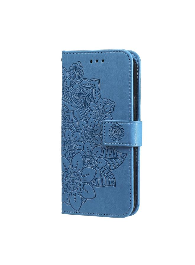 اس-توب جراب لهاتف Infinix Note 11 Pro/Note 11s، جراب جلدي أفقي قابل للطي، مزين بنقوش زهور 7 بتلات - Image 2