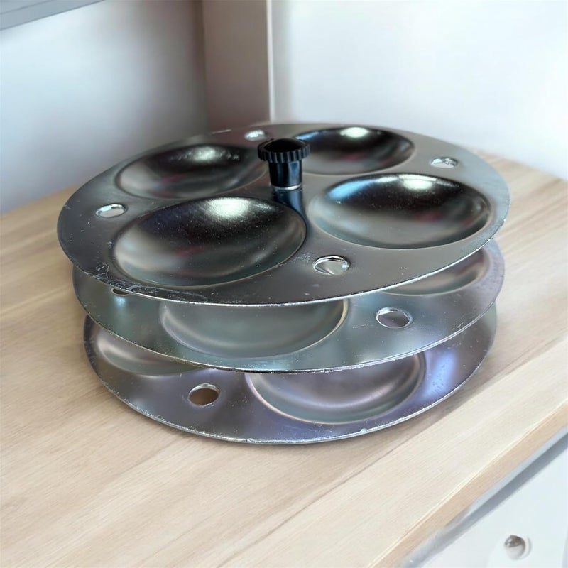 GBW Aluminium Idli Stand 4x3 Plates Suitable for Outer Lid Cooker Silver - Image 1