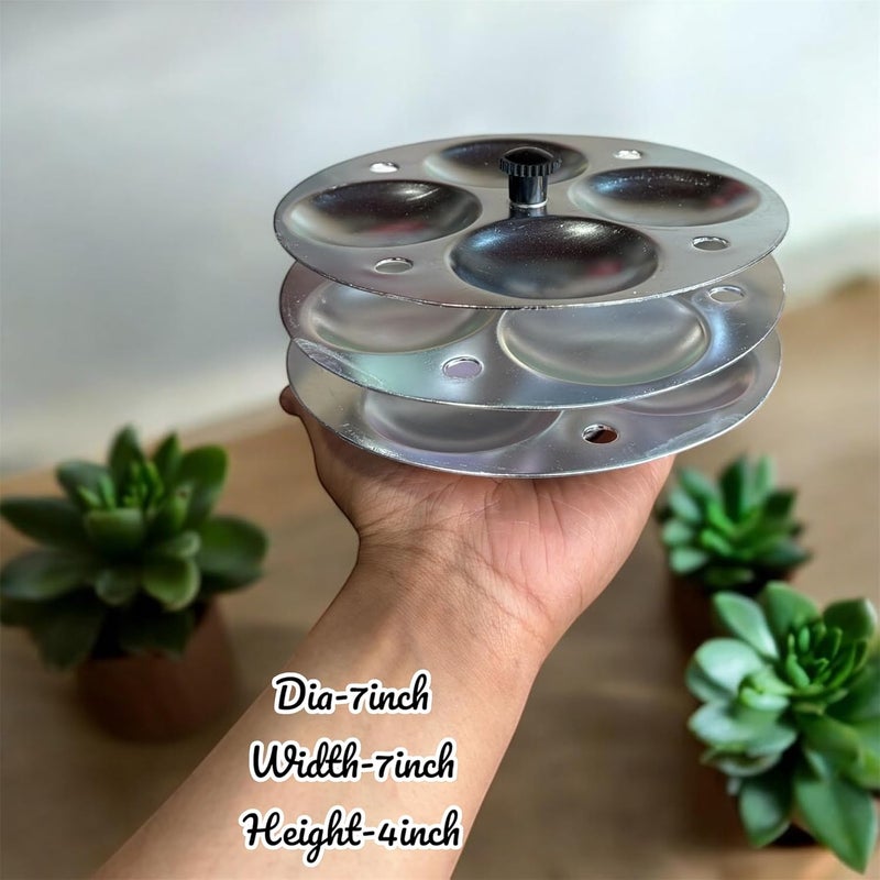GBW Aluminium Idli Stand 4x3 Plates Suitable for Outer Lid Cooker Silver - Image 2