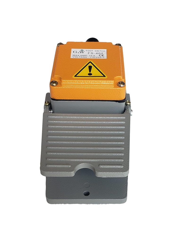 GW Heavy Duty Foot Pedal Switch Momentary AC 15A SPDT NO NC Aluminum Body Hands Free - Image 4
