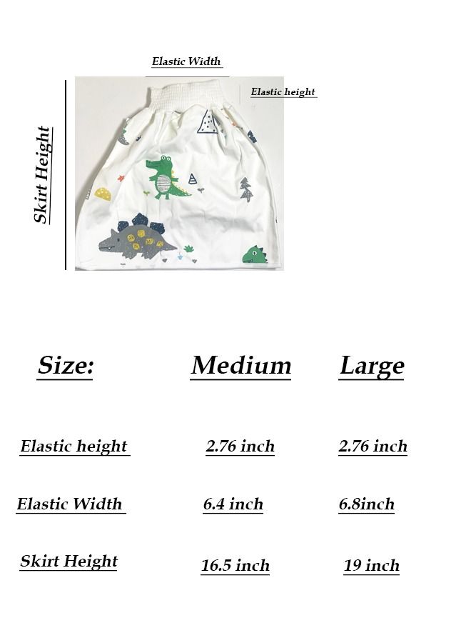 ياميم تنورة حفاضات مقاومة للماء قابلة للغسل لتدريب الأطفال الصغار - Image 2