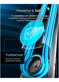 Pro Breeze Pro Breeze 40" Bladeless Tower Fan - Ultra Quiet Standing Portable Air Circulator with Remote Control, Timer, LED Display & 10 Speeds - Silver  - Image 3