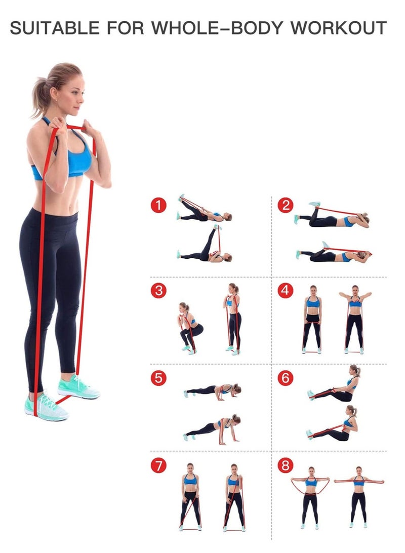 هالامين أربطة مقاومة للنساء والرجال، أربطة سحب للتمارين الرياضية,مطاط مقاومة، لتدريبات المقاومة لليوجا والبيلاتيس - Image 5