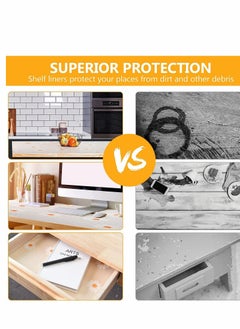 Generic Shelf Liner Drawer for Kitchen, Non-Adhesive Waterproof Transparent Refrigerator Cabinet Pantry Shelves  - Image 4