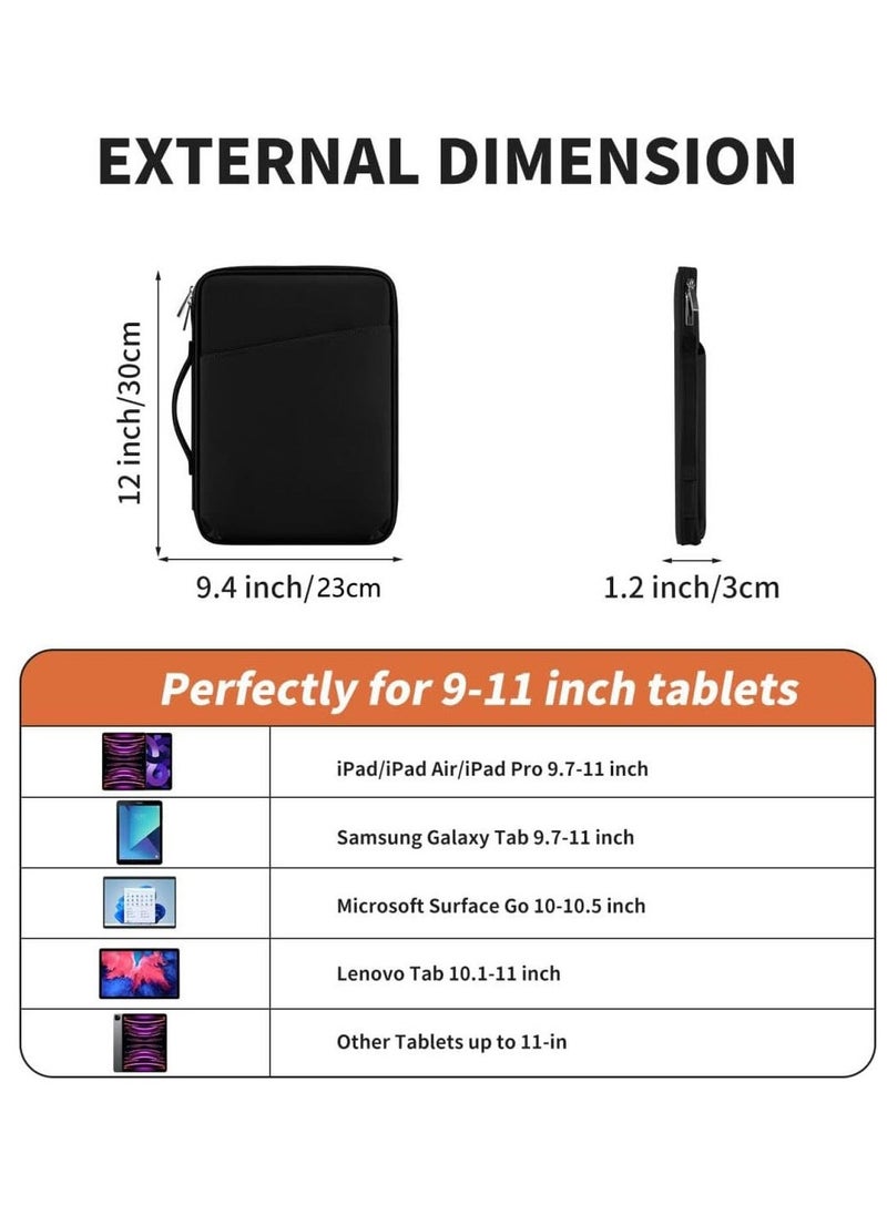 Raxoom 9.7-11 Inch Tablet Sleeve Case Protective Carrying Bag for iPad Pro 11 2022-2018,10.9 Inch iPad 10th,10.2 Inch iPad 9/8/7,Galaxy Tablets S9 S8 A8 A7 - Image 4