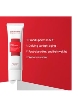 Cell Fusion C Cell Fusion C Laser Sunscreen SPF 50, Korean Sunscreen for Sensitive, Acne-prone Skin, Ceramide & Collagen, Lightweight & Non-Greasy, Water Resistant, 50ml / 1.69 fl. Oz  - Image 3