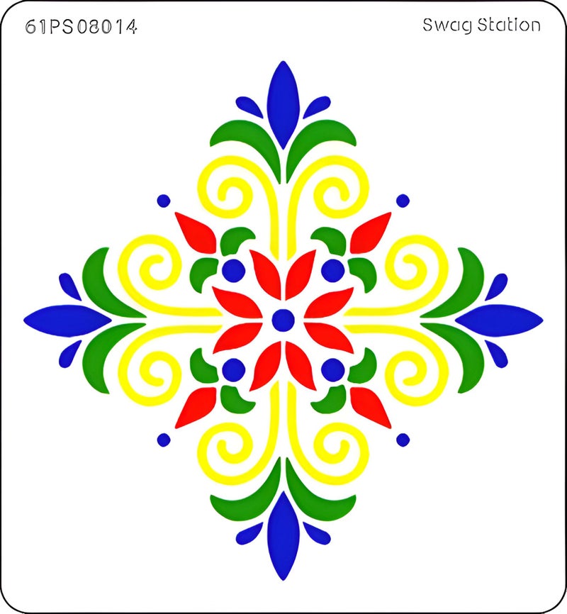 SWAGSTATION Stencil for Wall Painting Mandala Pattern Stencils Small (6"x6") Stencils Mandala Art - Stencils Template for Art and Craft - Mixed Media, Home Décor, DIY Albums, Card Making, Wall Décor - Image 2