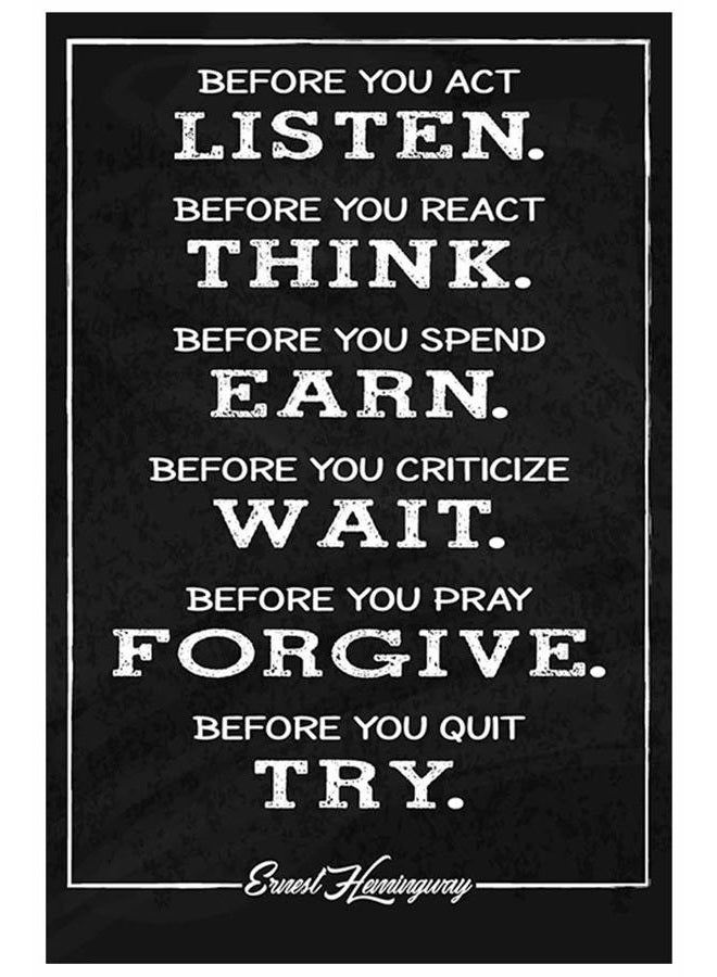 JSC 175 Ernest Hemingway Quote Poster | Motivational Poster | Inspirational Print | 18-Inches by 12-Inches | Premium 100lb Gloss Poster Paper - Image 5