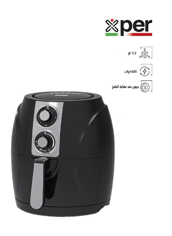 إكسبير - مقلاة هوائية سعة 3.2 لتر للشواء والشواء والتحميص 1400 واط | XPAF-901B - Image 1