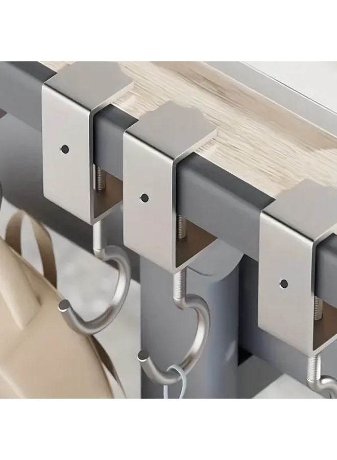 4 Pcs Adjustable Desktop Hook Universal Utility Desk Hook Punch Free Portable For School Bag Headphones - Image 3