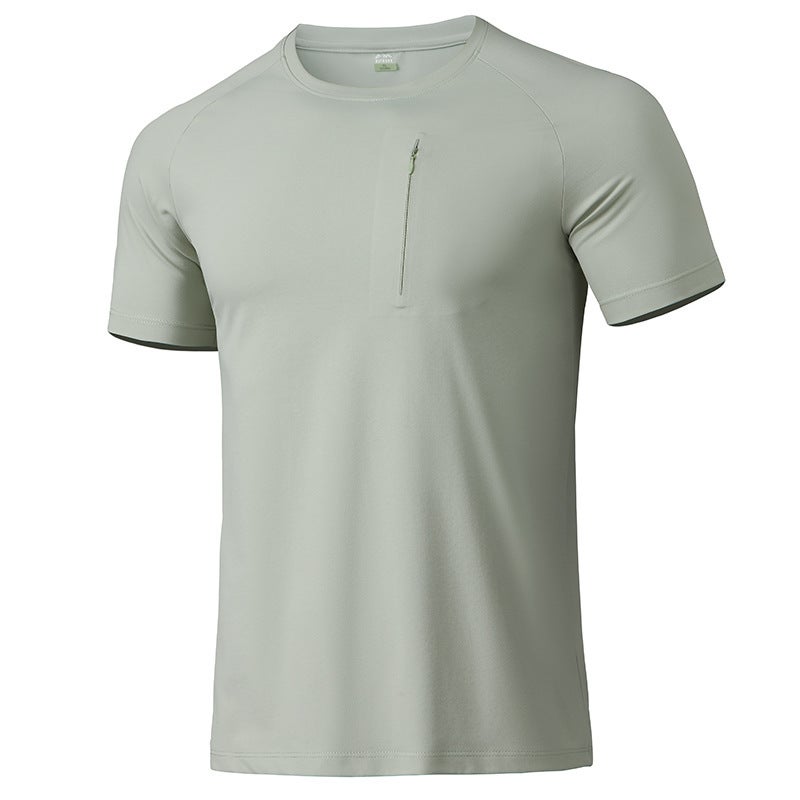 Outdoor Quick-Drying T-Shirt Men'S Sports Short-Sleeved Breathable Sweat-Absorbent Women'S Summer Casual Running Round Neck Large Size Ice Silk Top - Image 2
