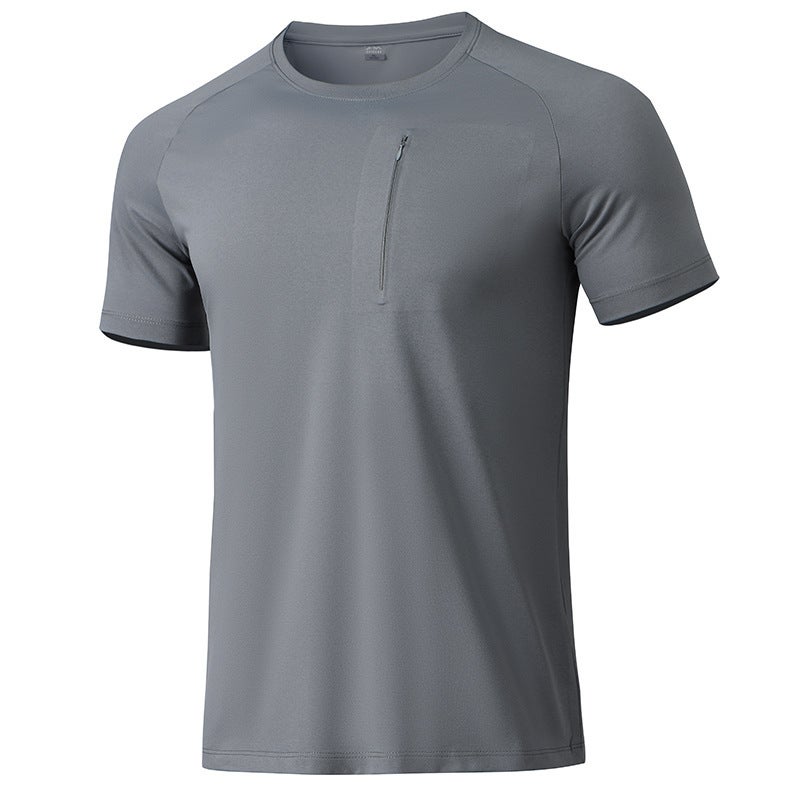 Outdoor Quick-Drying T-Shirt Men'S Sports Short-Sleeved Breathable Sweat-Absorbent Women'S Summer Casual Running Round Neck Large Size Ice Silk Top - Image 4