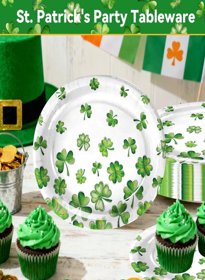 25 Pcs Green Shamrock Paper Plates, 12 Inch Oval Disposable Dinner Plates, Heavy Duty Grease Resistant Party Plates for Earth Day, Spring Picnic, Garden Party, Classroom Events - Image 3