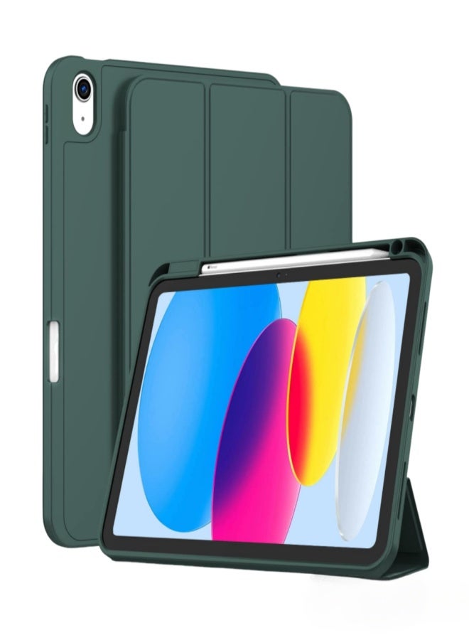 جراب الجيل العاشر لجهاز iPad الجديد مقاس 10.9 بوصة 2022 مع حامل قلم، جراب iPad ذكي مع ظهر TPU ناعم [يدعم التشغيل/الإيقاف التلقائي] - Image 1