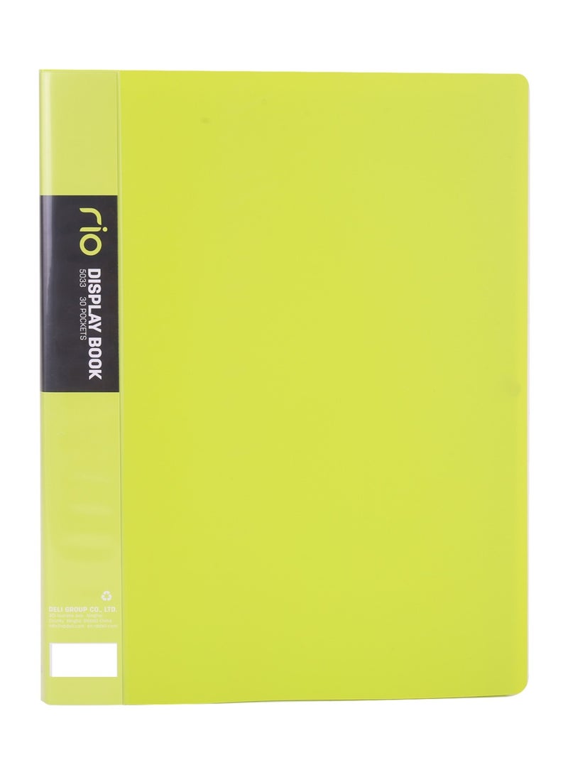 Deli 1-Piece Rio Display Book With 30 Clear Pockets Assorted Colours - Image 1
