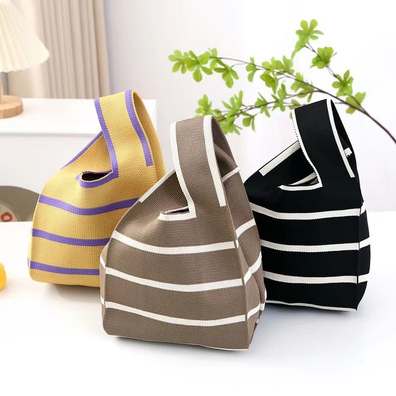 Japanese And Korean Vest Bag Vest Bag Casual Knitted Handbag Handbag Handbag Label - Image 2